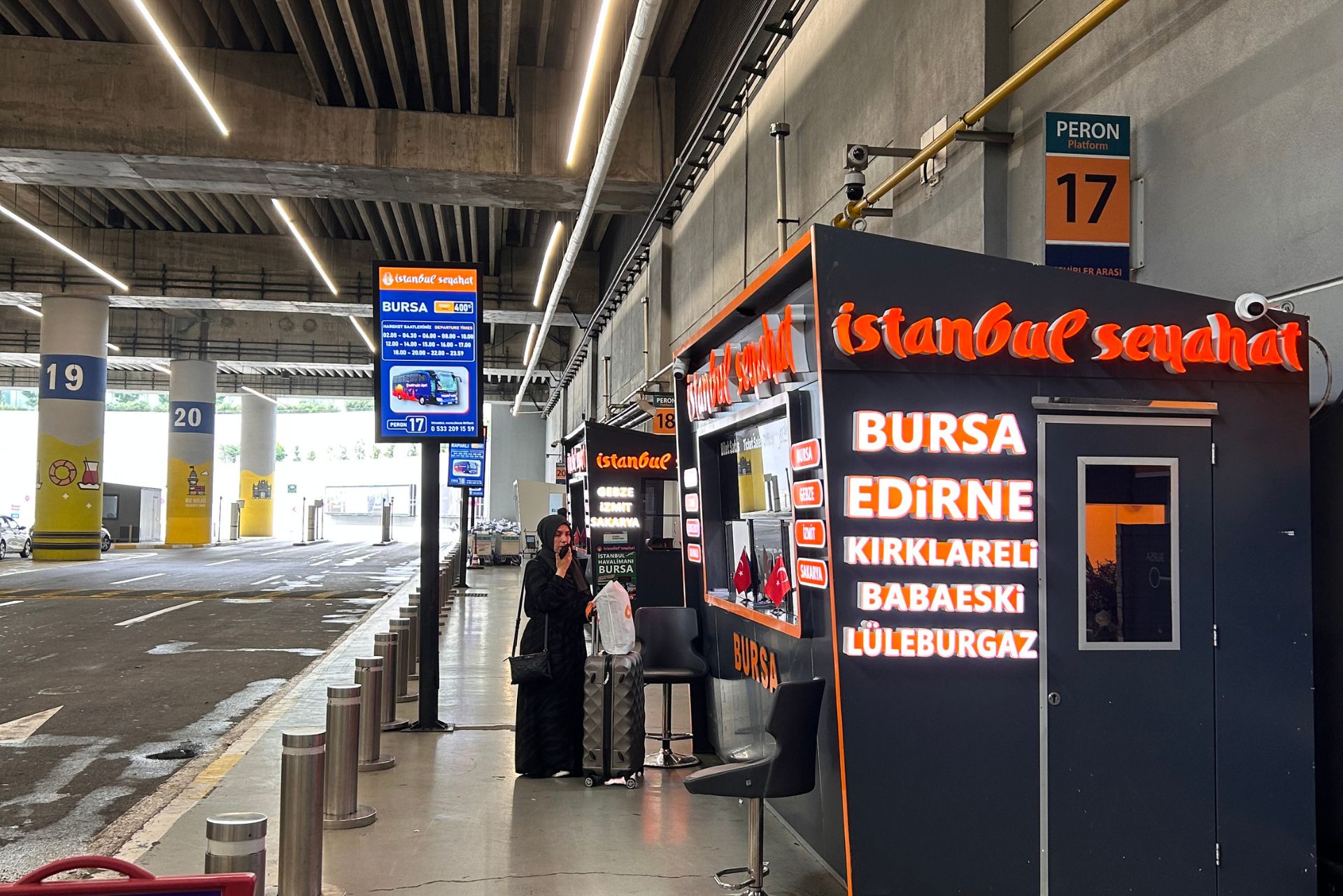 Intercities Bus Station at Istanbul Airport -Bus to Bursa, Edirne etc.